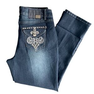 One5one Capri jeans with rhinestones size 10